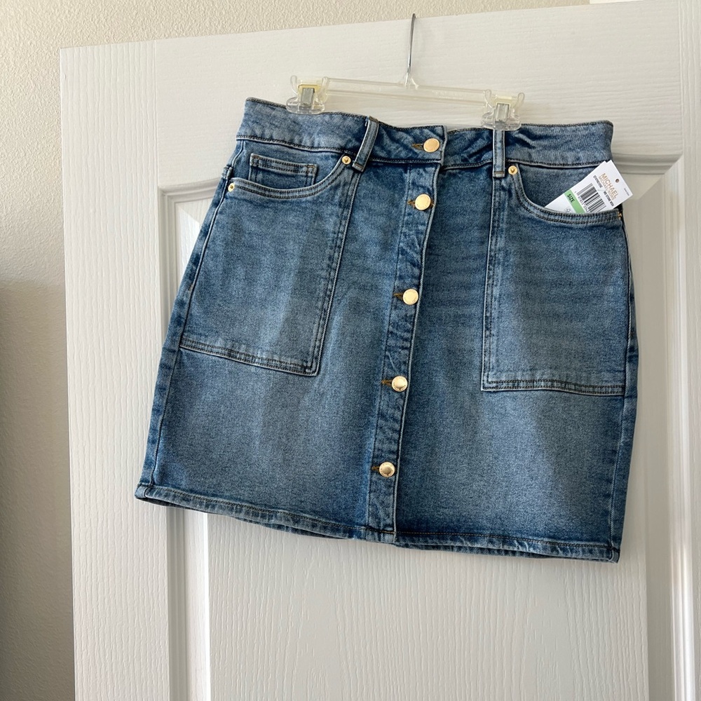 NWT Michaell Michael Kors denim mini skirt